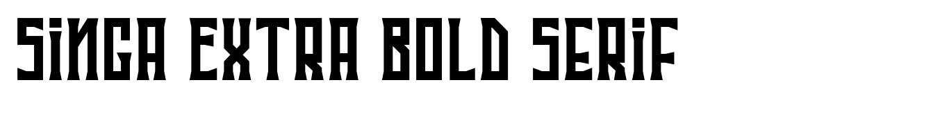 Singa Extra Bold Serif